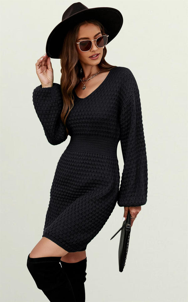 Pullover Mini Drees In Schwarz